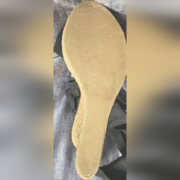 BLAKE SCOTT LACE UP WEDGE HEEL BLACK 8.5 - Picture 6 of 12